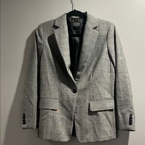 Pendleton Gray Checkered Blazer women’s 4 houndstooth grey black virgin wool